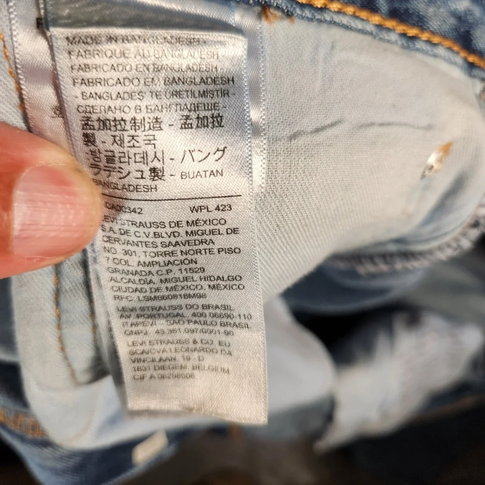 Levi's 505‎ Jeans Men's 42X30 Blue Straight Regular Fit Distressed